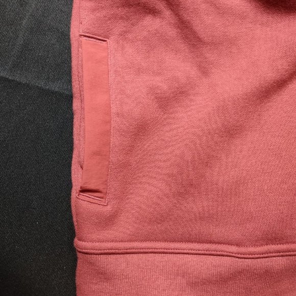 NWT Kids' Snap Collar Pullover Sweatshirt w/ Pockets, Maroon - Picture 3 of 6